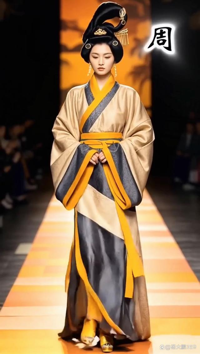 周朝重視禮儀,女性的服飾也充分體現(xiàn)了這一點(diǎn).