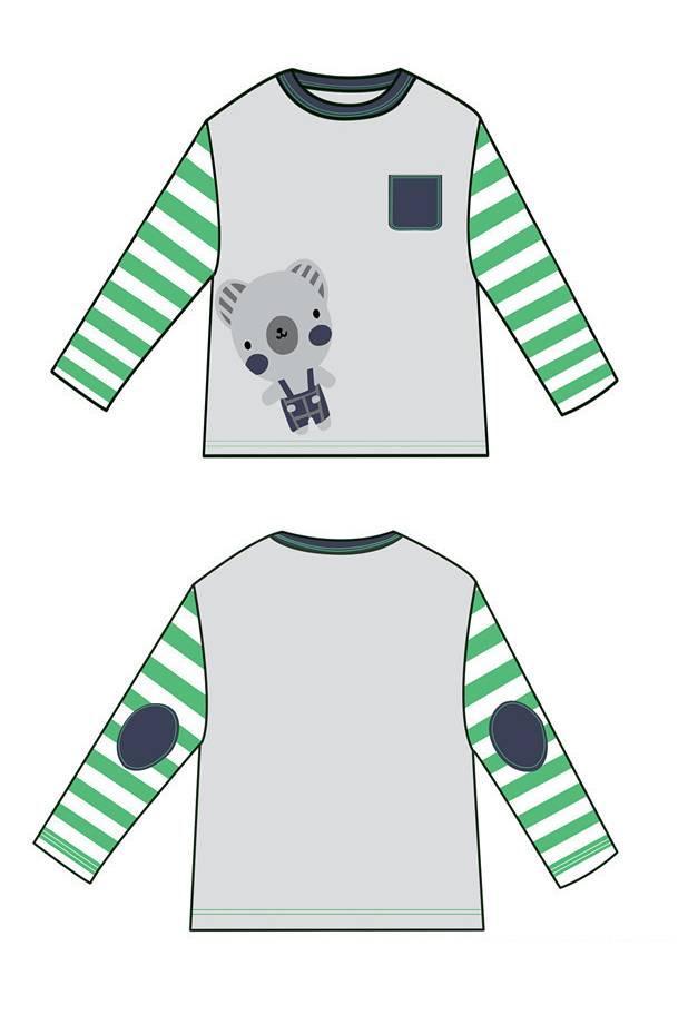 長袖衫款式圖-童裝設計-服裝設計